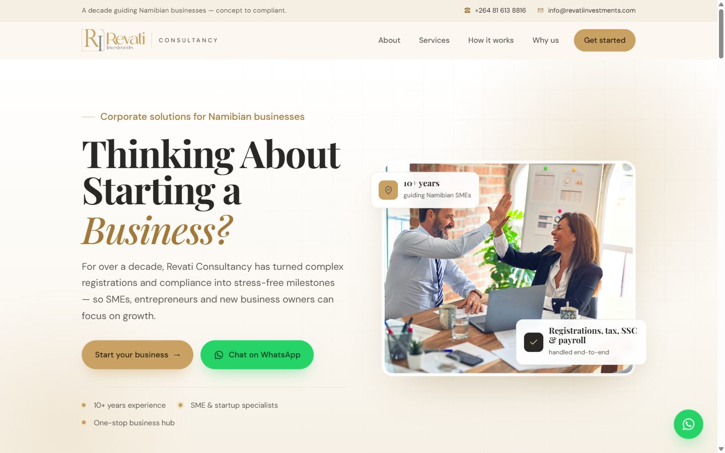 Revati Investments website