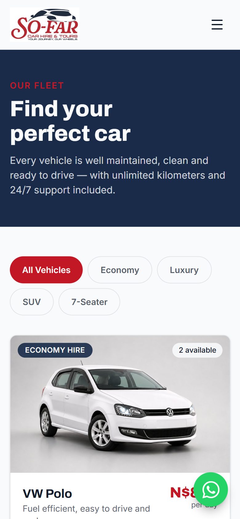 SoFar mobile fleet browsing